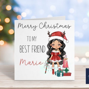 Gepersonaliseerde kerstkaart | Teenage Girl Xmas Card | Best Friend Christmas Card | Gepersonaliseerde Meisjes Xmas Card | Kerstkaart voor dochter