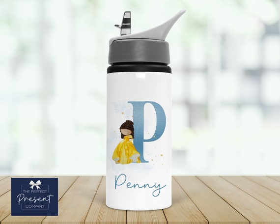 Personalised Princess Water Bottle | Personalised Girls Drinks Bottle |  Princess Bottle | Girls Birthday Gift | Xmas Gift for Princess Fan