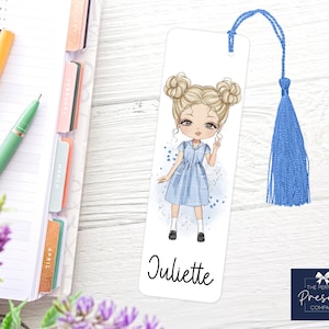 Personalised Girls Bookmark | School Bookmark | Girls School Bookmark | Back to School Gift | Back to School Bookmark | School Girl Book
