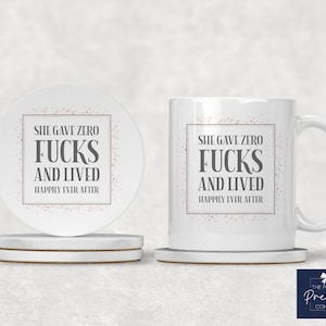 Personalised Sweary Mug | Profanity Mug | Personalised Rude Gift | Sweary Mug & Coaster Set | Offensive Gift | Funny Mug | Rude Coaster