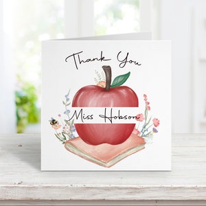 Tarjeta de profesor personalizada / Tarjeta de agradecimiento para profesor / Regalo de fin de año / Fin de año 2022 / Tarjeta de profesor / Tarjeta de asistente de enseñanza / Apple (MX)