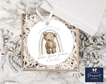 Welcome to the World | Personalised New Baby Ornament | Personalised New Baby Keepsake | New Baby Gift | New Baby Boy | New Baby Girl