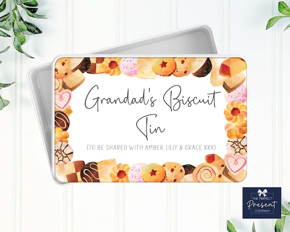 Personalised Biscuit Tin Personalised Treat Tin Grandad s Biscuit  