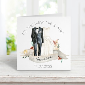 パーソナライズされたウェディング カード | 結婚式の日 | 結婚式の日のためのカード | 夫妻のウェディング カード | 夫妻 | 結婚式 | 結婚祝い