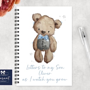 Cartas personalizadas a mi hijo mientras te veo crecer / Cartas a mi hijo / Cartas a mi libro de bebés / Mamá será regalo / Regalo de baby shower / Bebé niño