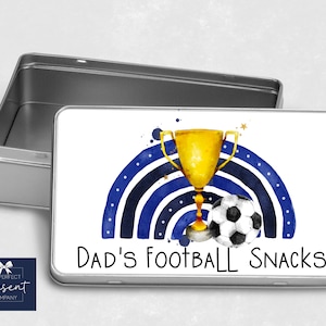Personalisierte Fußball dose | Personalisiertes Weihnachtsgeschenk Fußball | Geschenk für Fußballfan | Fußballstrumpffüller | Fußball Leckerli Dose |