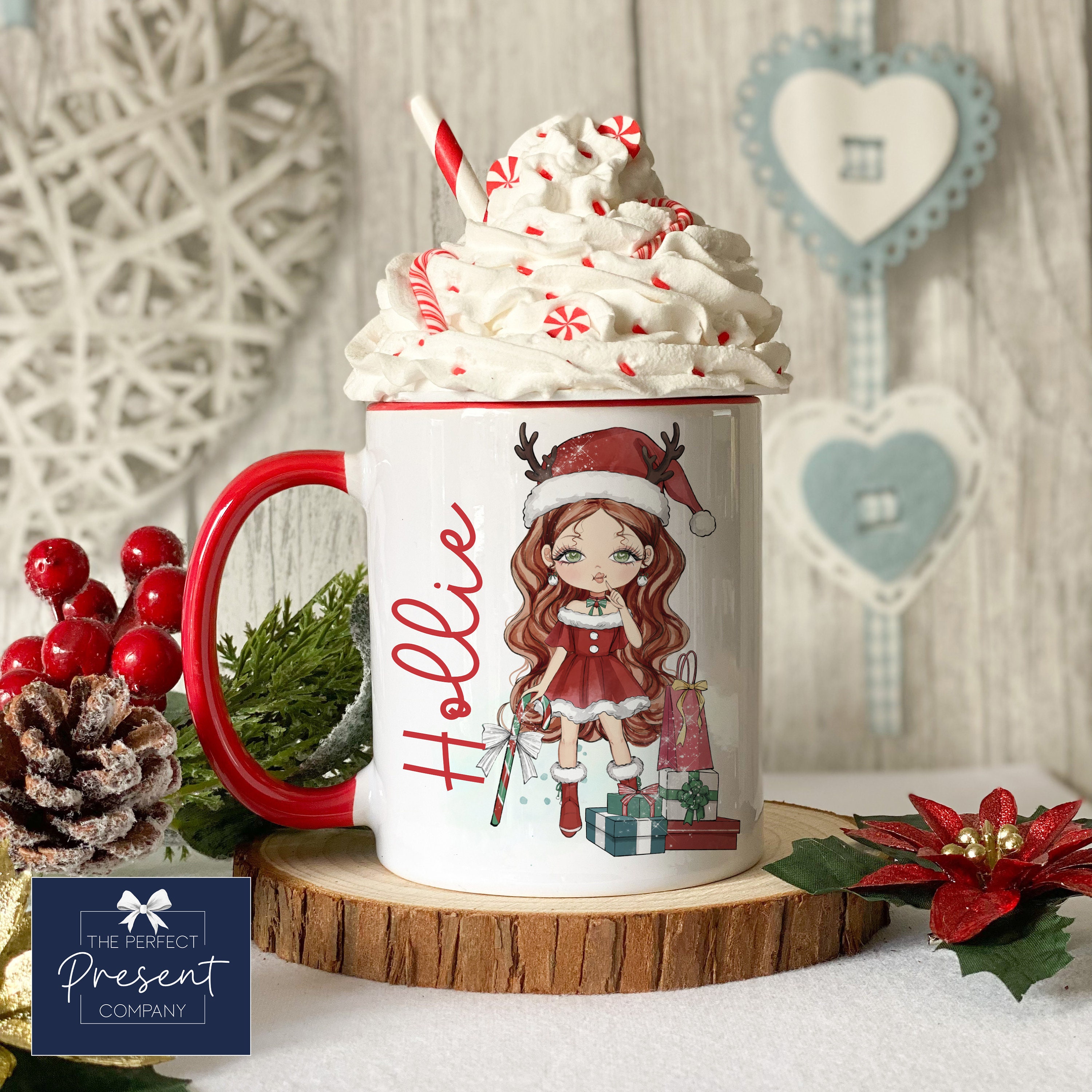 Valentine's Day Love Gifts Pink Coffee Mug Cute Gift for a Girlfriend  Teenage Girl Gift Ideas Christmas Stocking Fillers Secret Santa Tea 