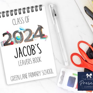 Libro personalizado de egreso escolar / Libro personalizado de egreso escolar A6 / Egresado escolar 2024 / Anuario / Libro de memoria escolar / Clase de 2024