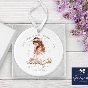 Personalisierte Mädchen erste heilige Kommunion Geschenk | Erste heilige Kommunion-Andenken | Erste heilige Kommunion | Heilige Kommunion Geschenk | Erstkommunion