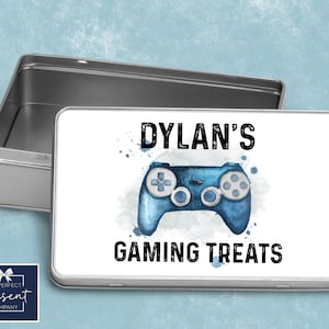 Personalisierte Gamer Aufbewahrungsdose, Gaming-Leckerlis für Kinder, Gamer behandelt Aufbewahrungsdose, Gaming Fan Geburtstagsgeschenk, Gaming Legende Geschenk, Gamer Boy