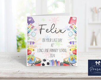 Personalised School Leaver Card | School Leaver Card | New School Card | Year 6 Leaver Card | Last Day of Primary School | Class of 2024