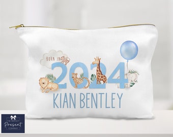 Personalised Changing Bag | Personalised Nappy Pouch | Personalised Wipes Bag | Baby Storage | Born in 2024 | Baby Boy Gift | Clean Bum Bag