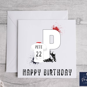 Personalised Football Birthday Card | Football Birthday Card | Football Birthday Ages Card | Card for Footballer | Children's Football Card