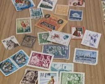 Stamp Collection Set (50)  Beginner Philatelist Stamp Collector Hobby Vintage