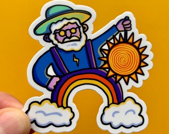 Mr. Rainbow Pants Vinyl Sticker, Best Friend Gift, MacBook Sticker, Laptop Sticker, Water Bottle Sticker