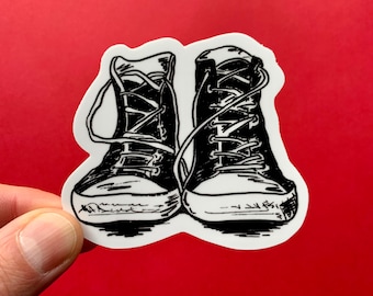 Chuck Taylor Sneakers Vinyl Sticker, Best Friend Gift, MacBook Sticker, Laptop Sticker, Water Bottle Sticker
