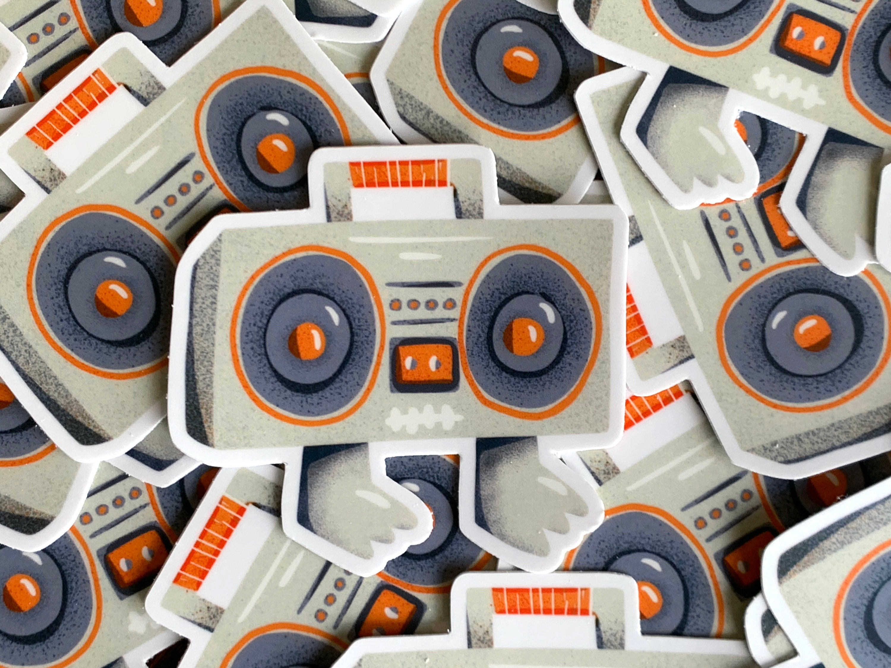 Boombox Robot Vinyl Sticker, Best Friend Gift, MacBook Sticker, Laptop ...