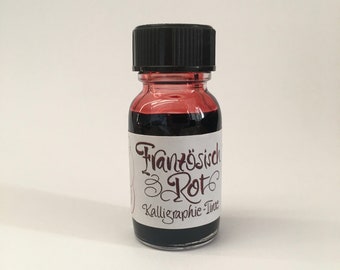 Kalligrafie Tinte Französisch Rot, mit Drehverschluss, Inhalt 12,5ml
