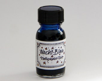 Calligraphy ink blue 12.5 ml content with screw cap