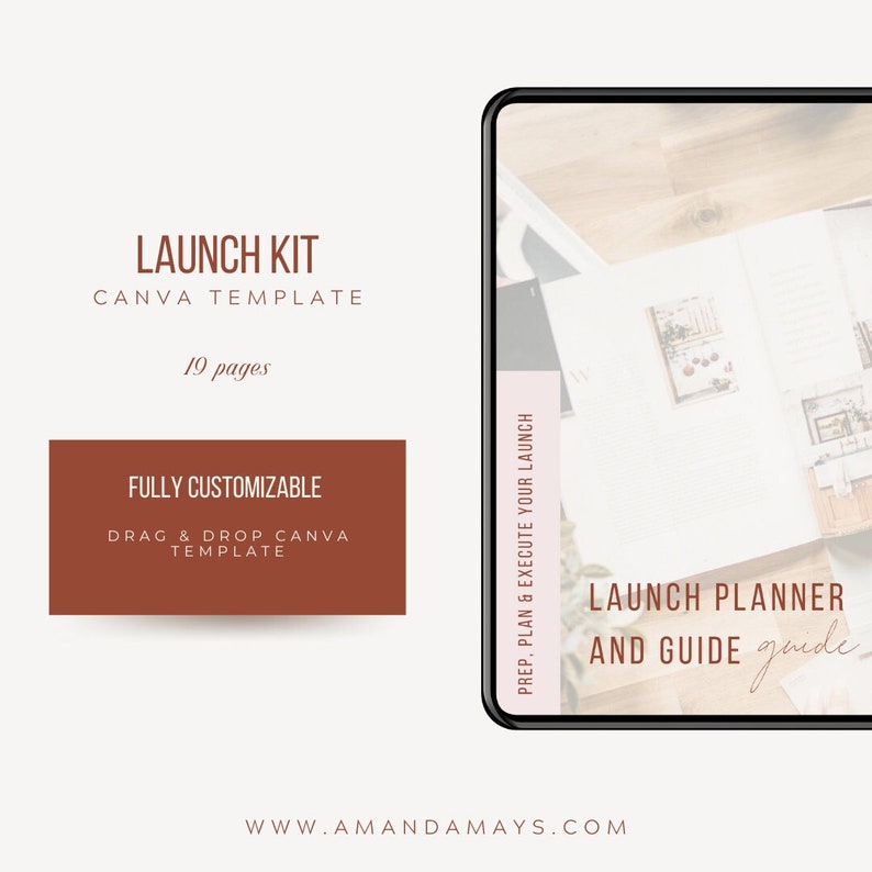 Launch Kit Canva Template Launch Planner Business Guide Etsy