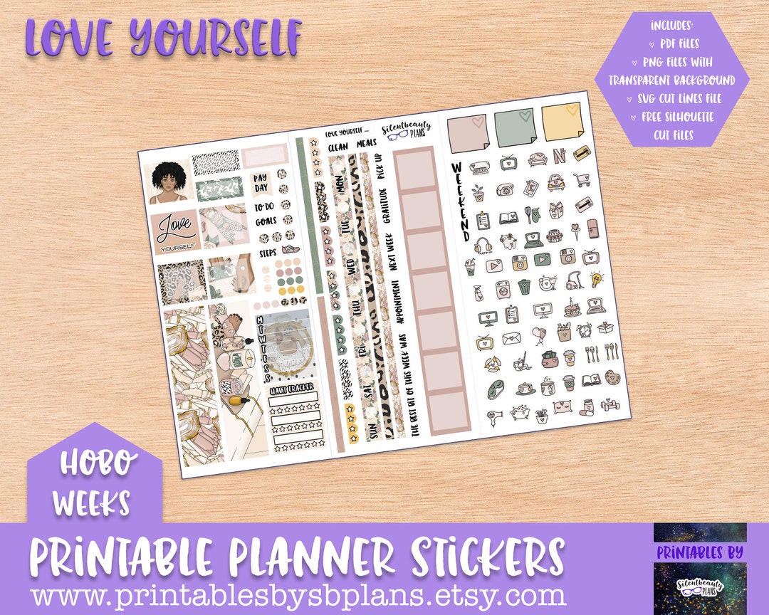 Love Yourself Digital Printable Hobonichi Weeks Weekly Kit - Etsy