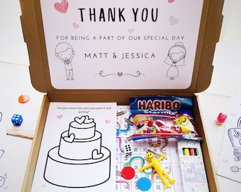 Affordable Kids Wedding Activity Box, Personalised Child Activity Pack, Kids Wedding Gift & Favour, Quiet Activities, For Boys And Girls