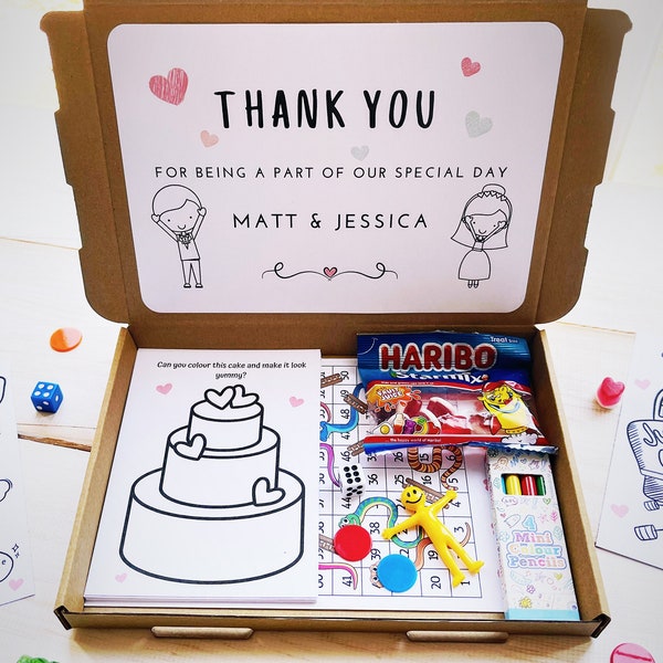 Affordable Kids Wedding Activity Box, Personalised Child Activity Pack, Kids Wedding Gift & Favour, Quiet Activities, For Boys And Girls