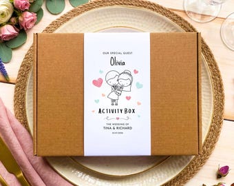 Personalised Wedding Activity Box for Kids, Children's Wedding Gift, Flower Girl & Page Boy Favour