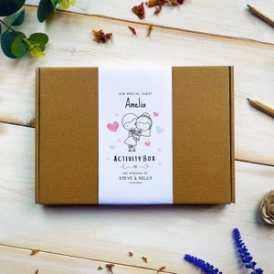 Personalised Kids Wedding Activity Box, Kids Activity Pack, Child Wedding Gift & Favour, Flower Girl Gift, Quiet Activities, Boys And Girls