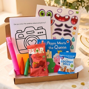 Toddlers Wedding Activity Box, Personalised Kids Wedding Gift, Kids Wedding Favour, Flower Girl Gift, Quiet Activities, 2-4 year olds image 2