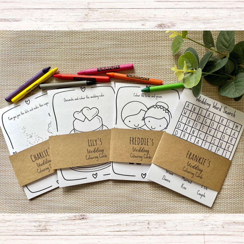 Wedding Activity Pack With Personalised Sleeve Wedding Gift - Etsy UK