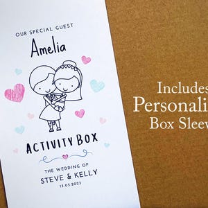 Toddlers Wedding Activity Box, Personalised Kids Wedding Gift, Kids Wedding Favour, Flower Girl Gift, Quiet Activities, 2-4 year olds image 4