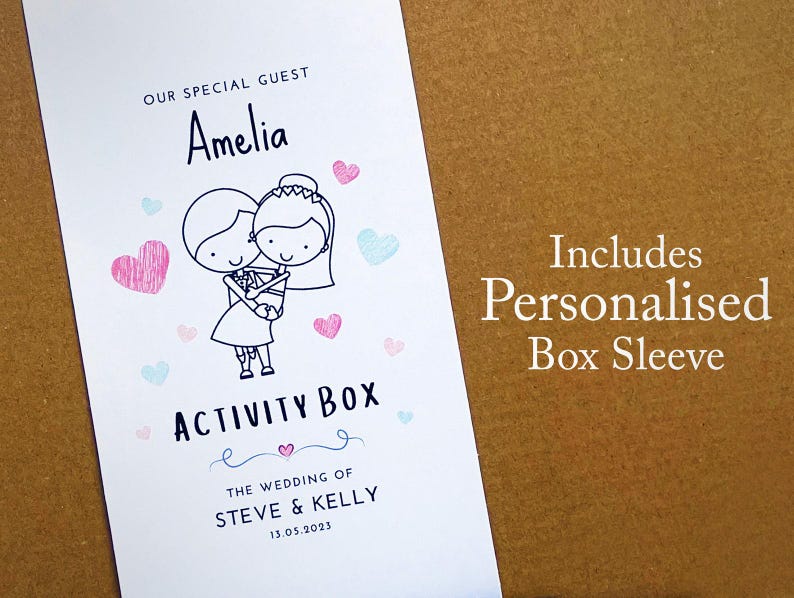 Toddlers Wedding Activity Box, Personalised Kids Wedding Gift, Kids Wedding Favour, Flower Girl Gift, Quiet Activities, 2-4 year olds image 4