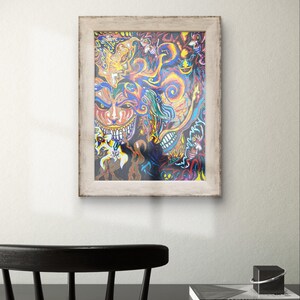 Colorful Evil Faces Art Print - Vibrant, Bold Creature Illustrations ...