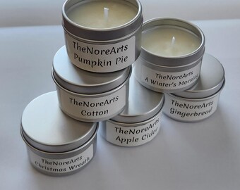 Soy Candle Sample Bundle, Sandalwood Woody Scent, Hand Poured Natural Wax