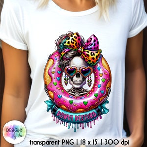 Snarky Skeleton Donut Sublimation Design (Digital Download)