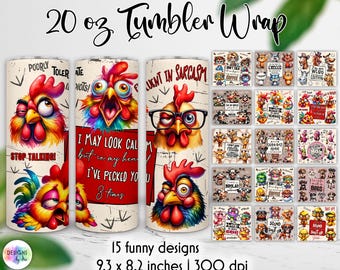 Sarcastic Animals Tumbler Wrap Bundle | Grumpy Duck Tumbler PNG | Dog Lover Bundle | Cat Lover Bundle | Funny Coffee Design