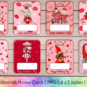 Valentines Money Cards | Printable Money Cards | Valentine&#39;s Money Holder | Happy Valentine&#39;s Day | Valentines Cards | Digital Download