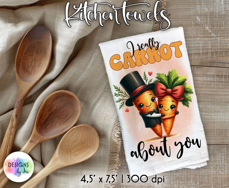 Funny Food Puns Kitchen Towels Sublimation Bundle (Digital Download) image 9