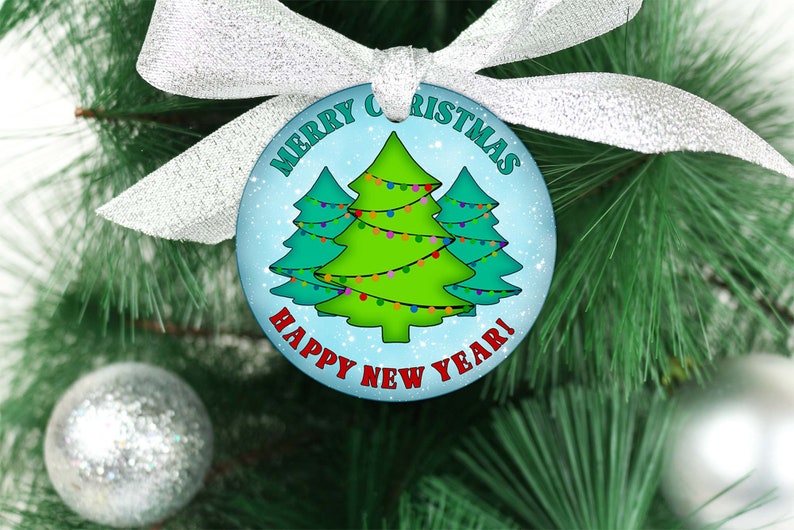Christmas Ornaments Sublimation Bundle 25 Round Ornaments Etsy