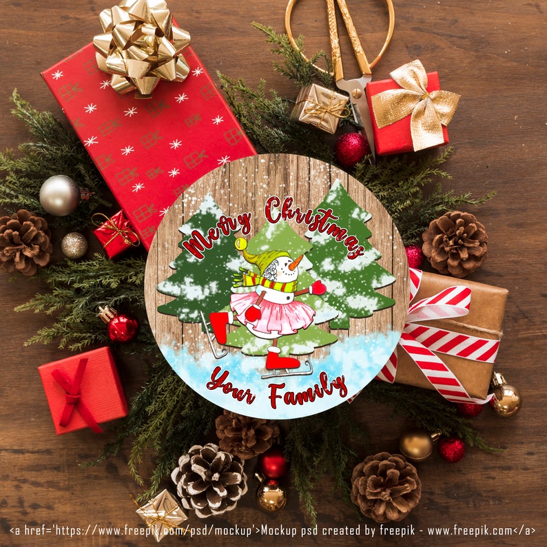 Download Merry Christmas Ornament Sublimation Snowman PNG Snow-girl ...