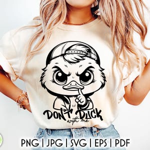 Mürrische Ente SVG | Sarkastische SVG Schnitt Datei | Ente nicht mit mir SVG | Lustige Ente | Sarkastische Zitate | Digitaler Download