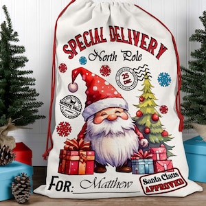 Disegno del sacco di Babbo Natale: consegna speciale PNG (download digitale)