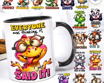 Funny Sarcastic Coffee Mug Sublimation Bundle (PNG)