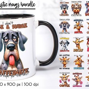 Sarcastic Coffee Mug Sublimation Bundle | Funny Quotes | Funny Cow Mug Print | Sarcastic Quotes Mug Print | Funny Mug Design