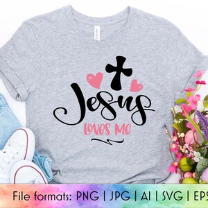 Jesus me ama SVG | Páscoa religiosa SVG | Citações de Páscoa | Citações religiosas | Jesus me ama Sublimação | Páscoa Cricut Crafts