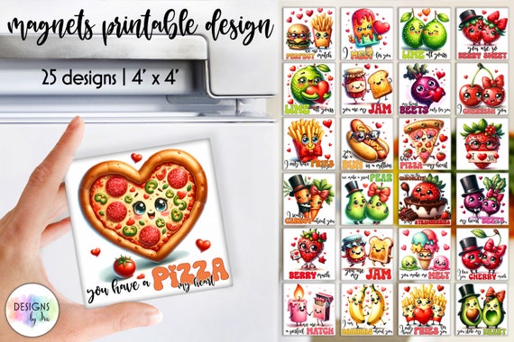 Funny Magnets Prints | Food Puns Coasters Designs | Fridge Magnets Designs | Coaster PNG Bundle | Funny Quotes | Digital Download