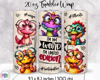 Funny Dino Tumbler Wrap: Sarcastic Dinosaur PNG (Digital Download)
