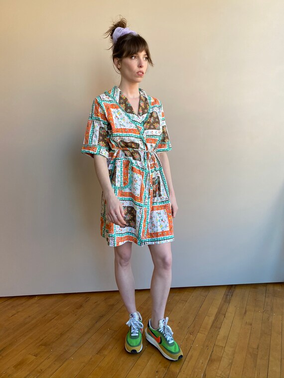 70s Wrap Print Floral dress