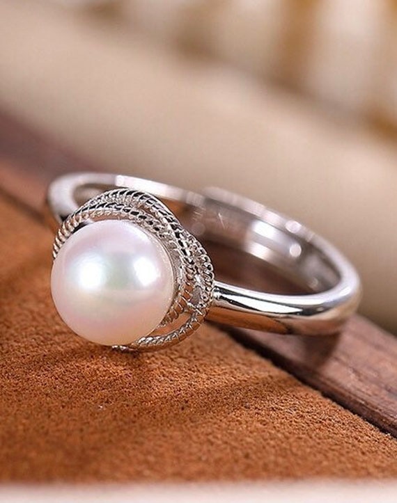 Elegance Stunning Crown s925 Freshwater Pearl Ring – ZG_Pearls